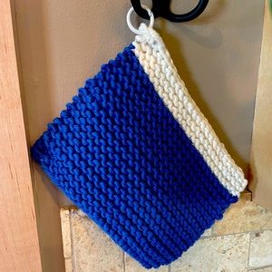 Hand knitted potholder